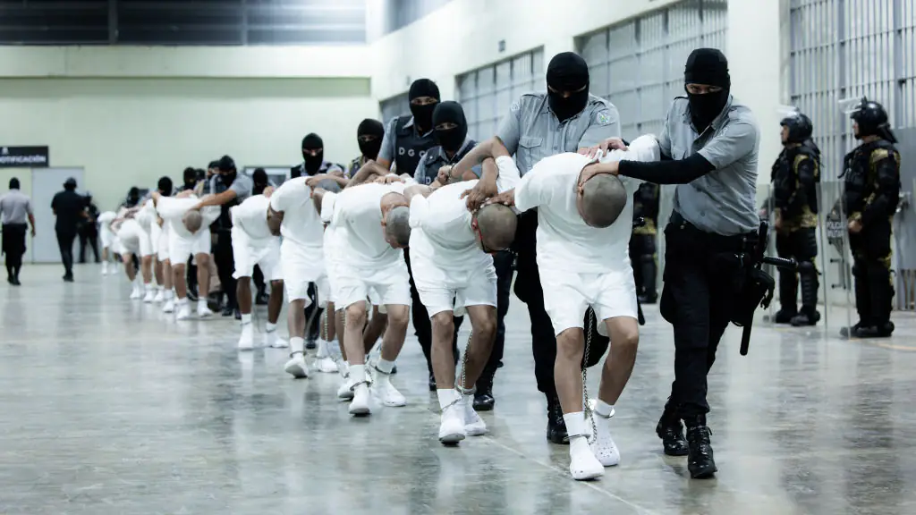 The prison in El Salvador is known for its dangerous gangs. Credit: El Salvador Presidency / Handout/Anadolu via Getty Images 