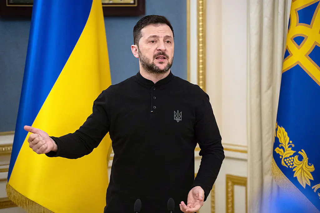 Unsurprisingly, Volodymyr Zelenskyy made the list. Credit: NurPhoto/Getty