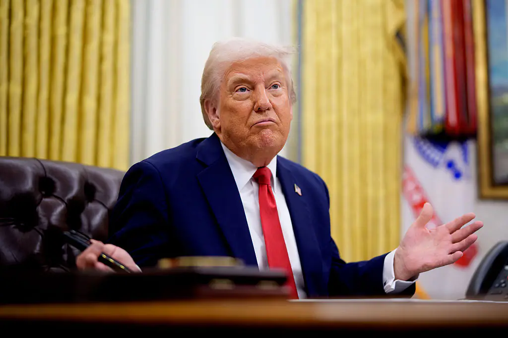The president's first travel ban was introduced in 2017. Credit: Andrew Harnik / Getty