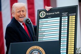 President Trump shares cryptic five-word message from motorcade as markets plummeted