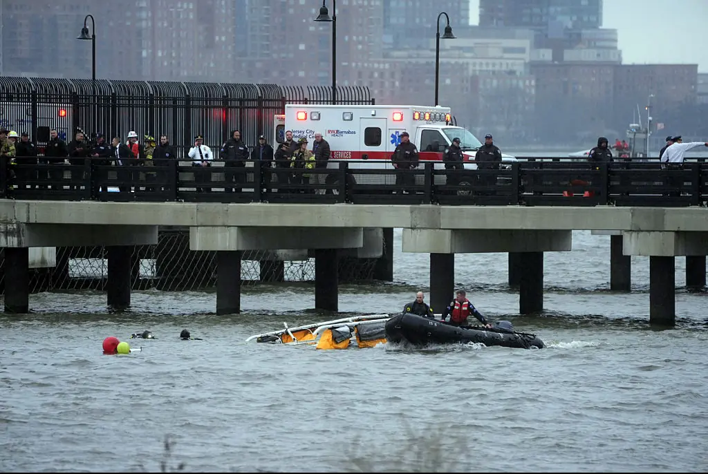 Six dead, including three children, as helicopter crashes into New York's Hudson River, 'splitting in half'