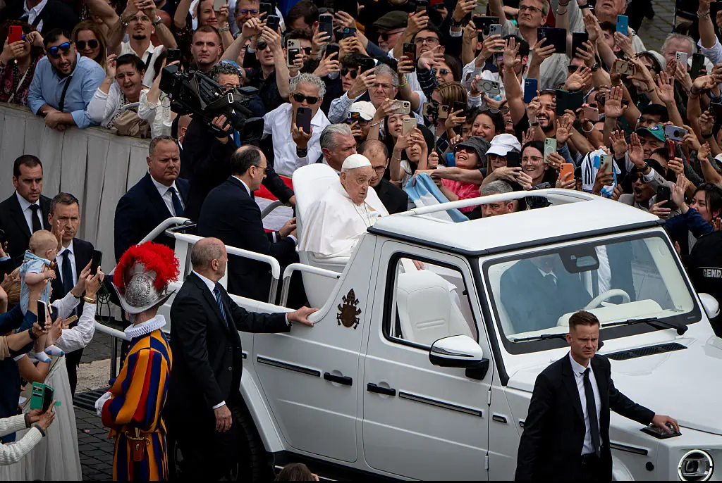 Pope Francis the day before his passing. Credit: Stefano Costantino/SOPA Images/LightRocket via Getty Images
