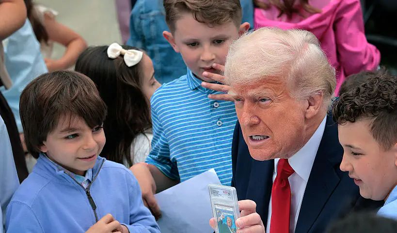 President Trump slammed after social media users spot disturbing detail in recent Easter photo with children