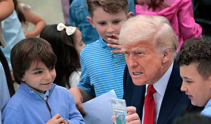 President Trump slammed after social media users spot disturbing detail in recent Easter photo with children