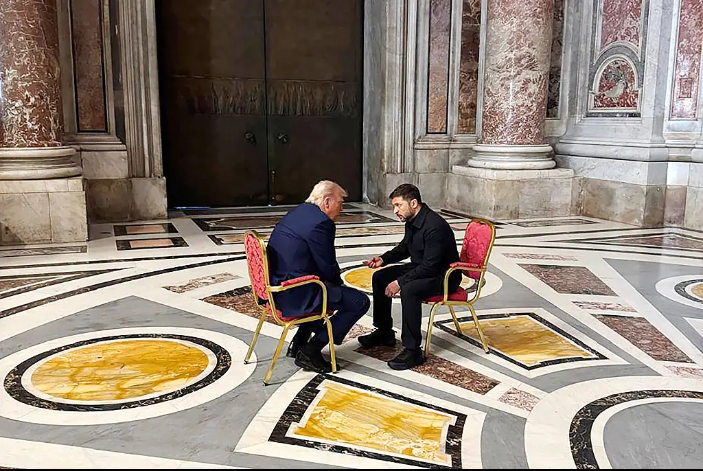 White House and others share details behind Trump and Zelensky's meeting at Pope Francis' funeral