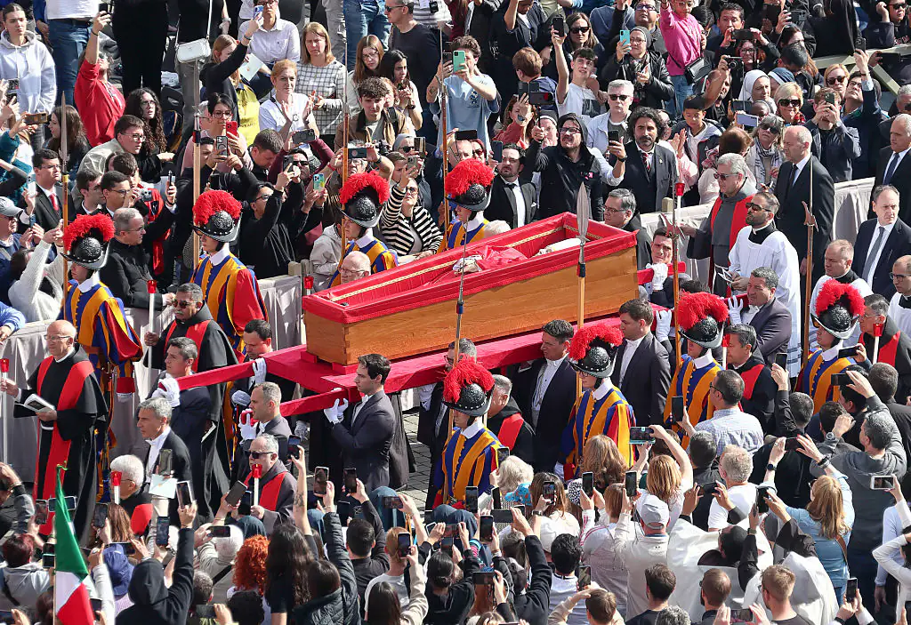 The pope's funeral is on Saturday. Credit: Mondadori Portfolio / Getty