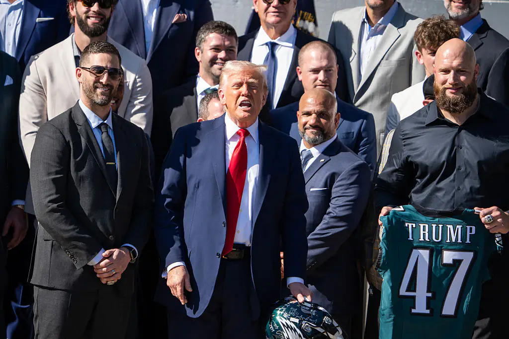 Donald Trump's 5-word jab at Taylor Swift during Eagles' visit to the White House