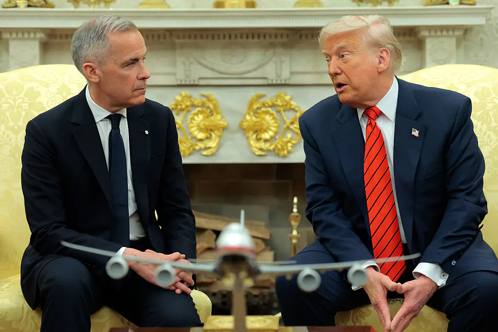 U.S. President Donald Trump and Canadian Prime Minister Mark Carney had a meeting at the Oval Office. Credit: Anna Moneymaker / Getty