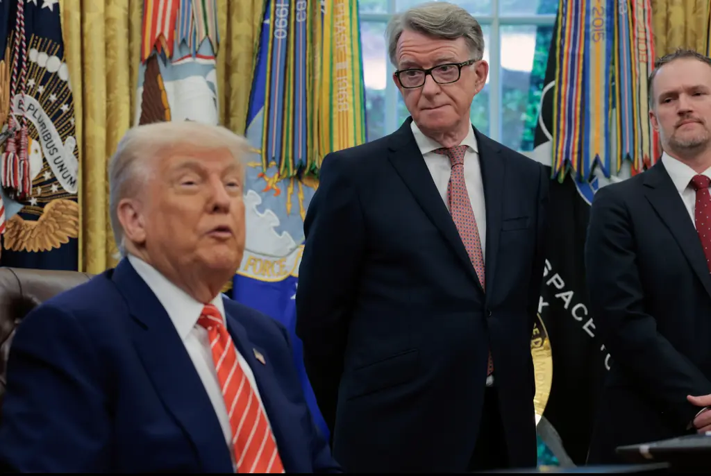 Lord Mandelson seen with Donald Trump. Credit: Anna Moneymaker/Getty 