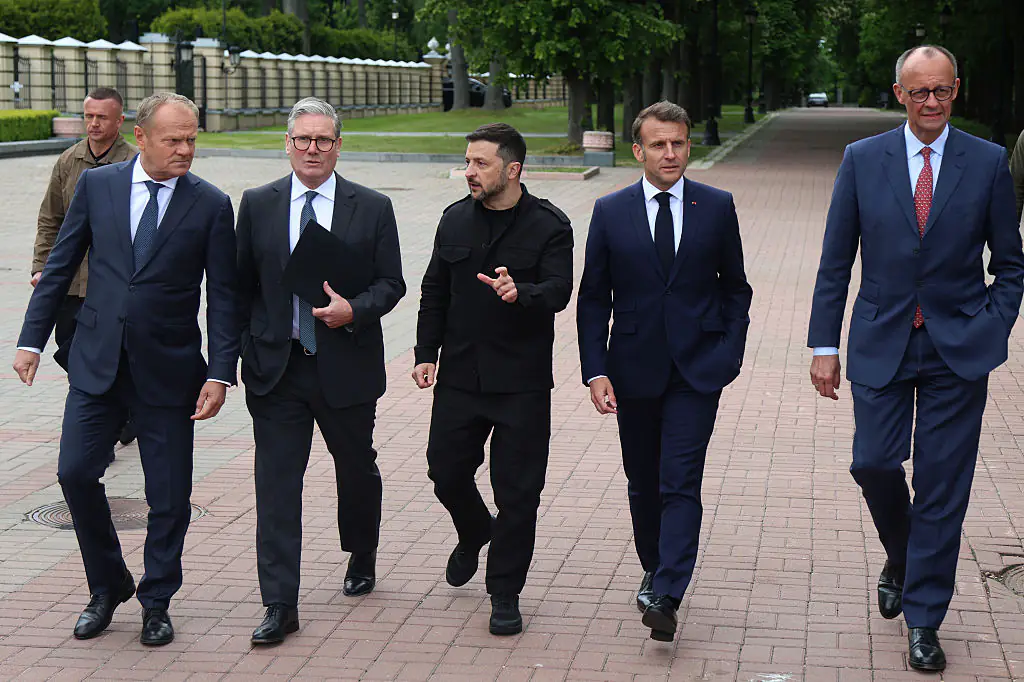The world leaders gathered in Ukraine to put pressure on Russia. Credit: Global Images Ukraine / Getty