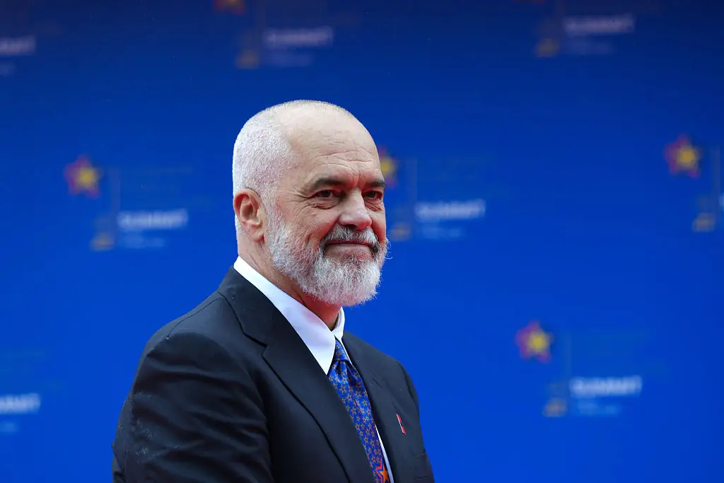 Edi Rama announced that Diella was "pregnant". Credit: Armando Babani / Getty