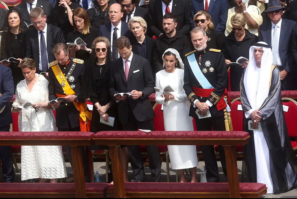 Why only certain women were allowed to wear white instead of black clothing at Pope Leo's inauguration