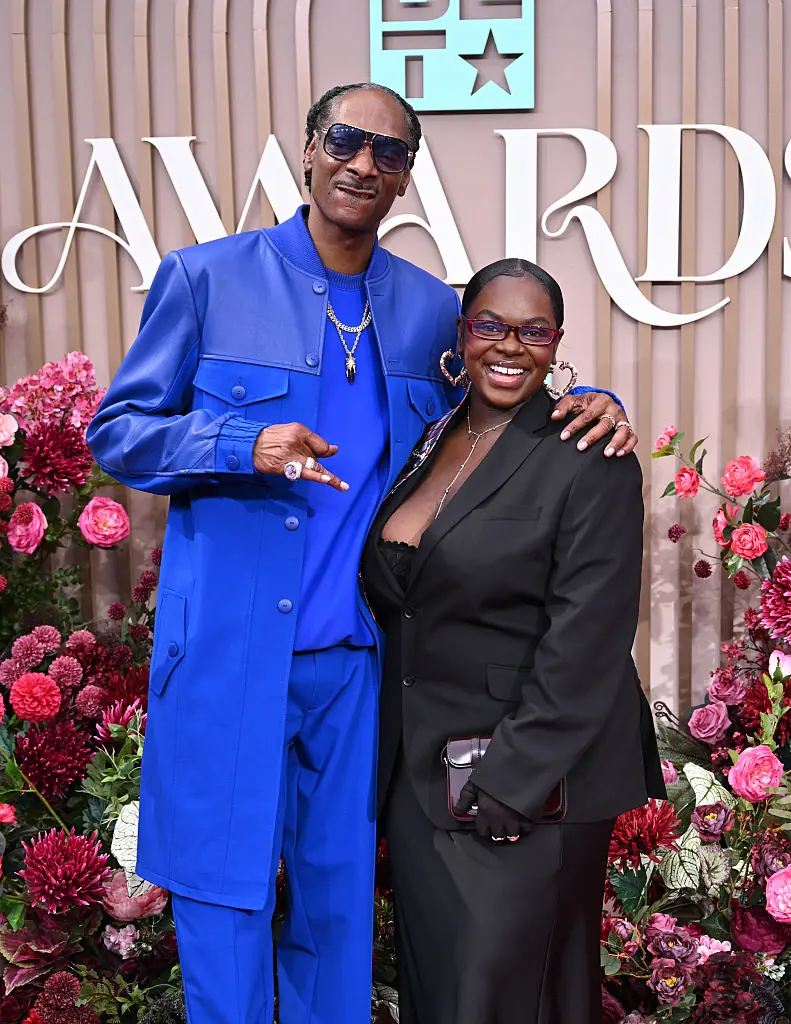 Snoop Dogg and daughter Cori Broadus. Credit: Gilbert Flores/Variety via Getty Images
