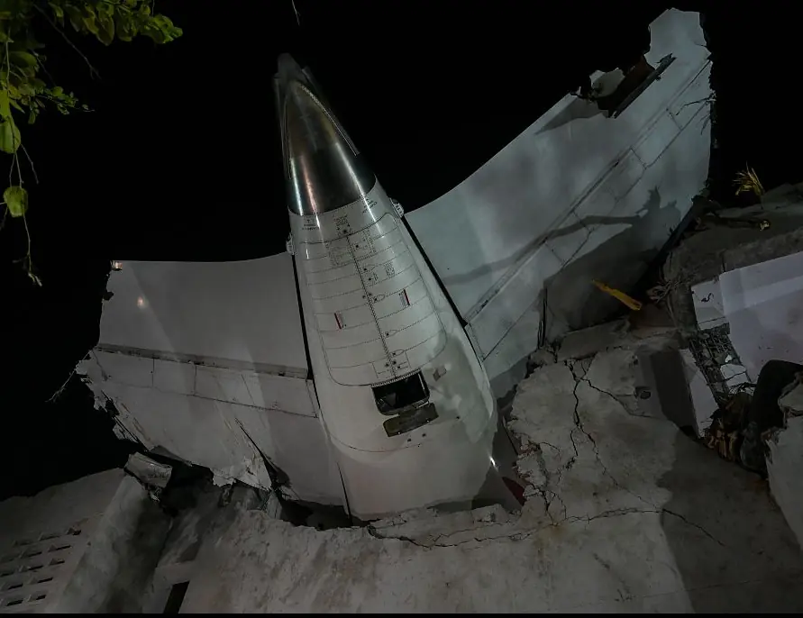 An Air India flight crashed into a residential area on June 12 in Ahmedabad, India. Credit: Hindustan Times / Getty