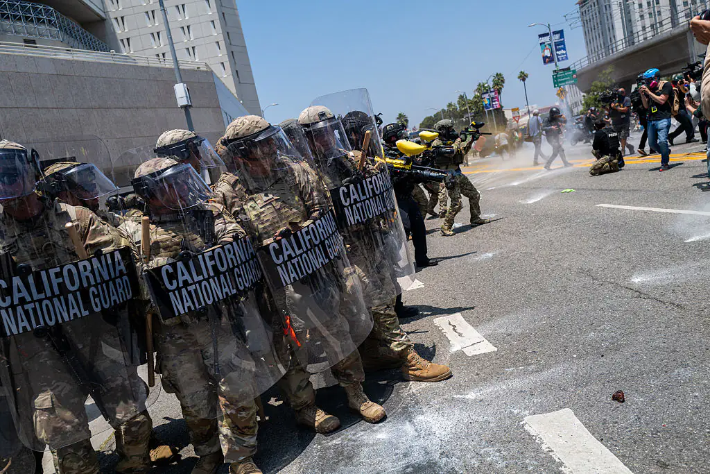 Parts of Los Angeles have been placed under curfew. Credit: Spencer Platt/Getty Images