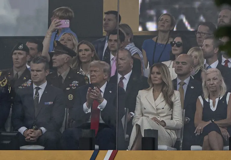 The Trumps at the Army 250th Anniversary Parade. Credit: Tom Brenner For The Washington Post via Getty Images
