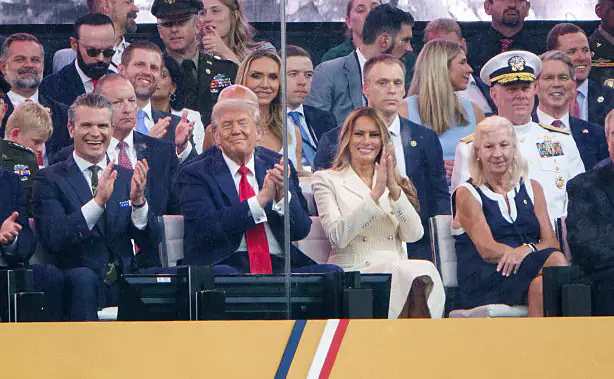 Melania's response to Donald Trump 'revealed' by lip reader as she dismissed his comment during military parade