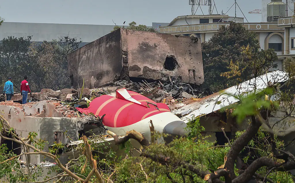 An Air India Boeing 787 Dreamliner, flight AI-171, carrying 242 passengers and crew members en route from Ahmedabad to London Gatwick, crashed shortly after takeoff. Credit: Ritesh Shukla / Getty