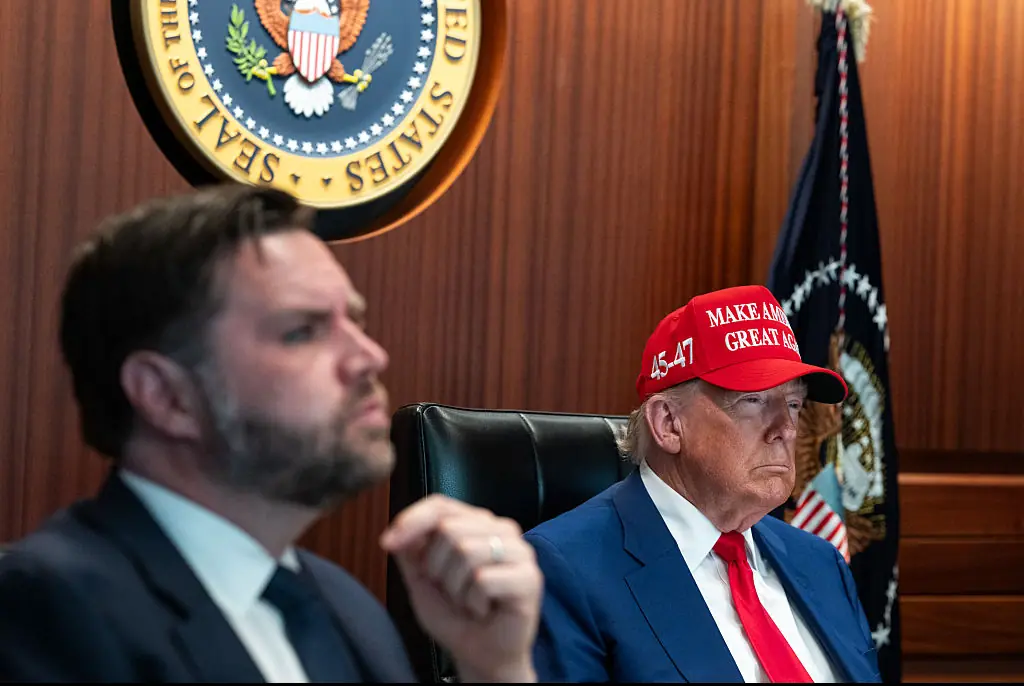 Donald Trump and JD Vance watched on from the situation room. Credit: Daniel Torok/The White House via Getty Images
