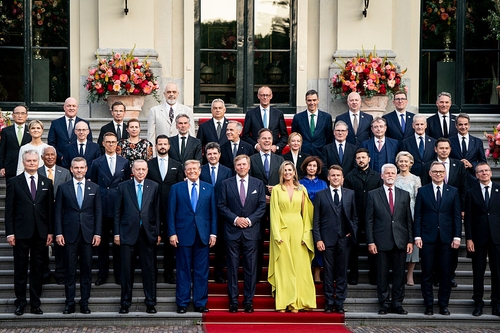 Trump hit with 'body double' claims after people point at strange detail at NATO meeting
