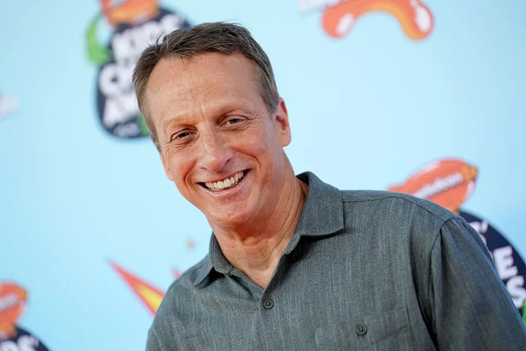 Tony Hawk was mentioned in an email saying he got married on Jeffrey Epstein’s private island. Credit: JC Olivera / Getty