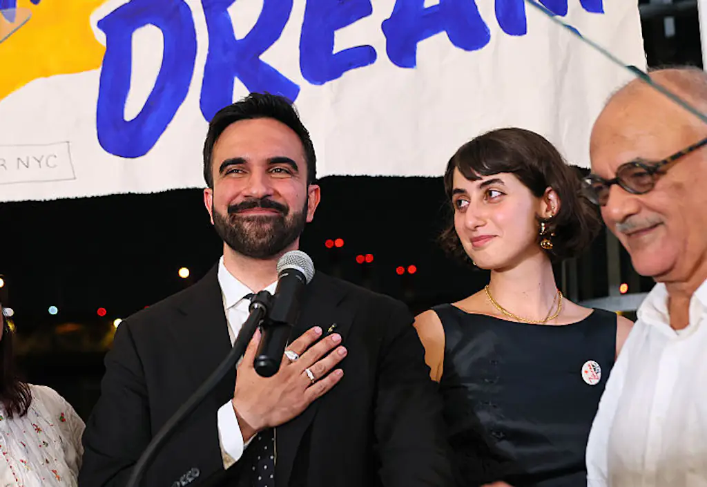 Zohran Mamdani and his wife Rama Duwaji's love story began on Hinge. Credit: Michael M. Santiago / Getty