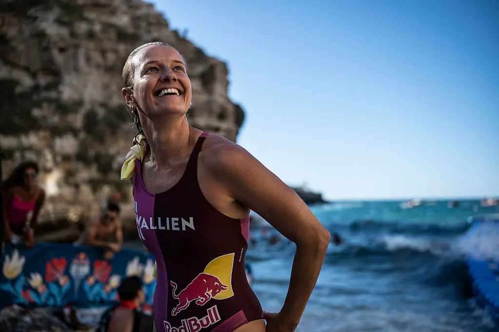What happened to world champion diver who completely ignored extreme water slide's 'no women' sign