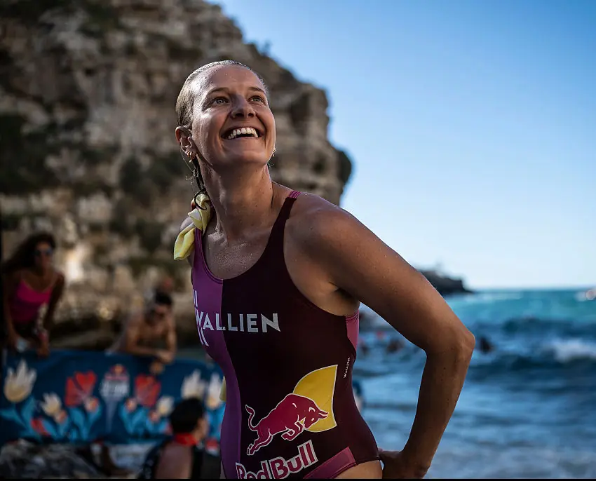 Rhiannan Iffland is a champion diver. Credit: Dean Treml/Red Bull via Getty Images