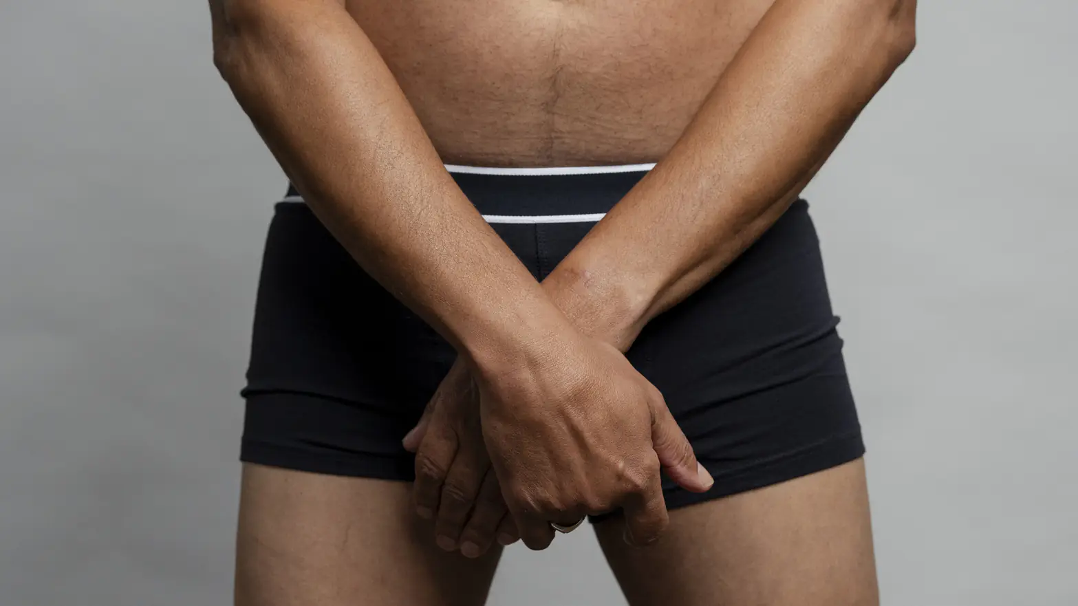 man in boxers