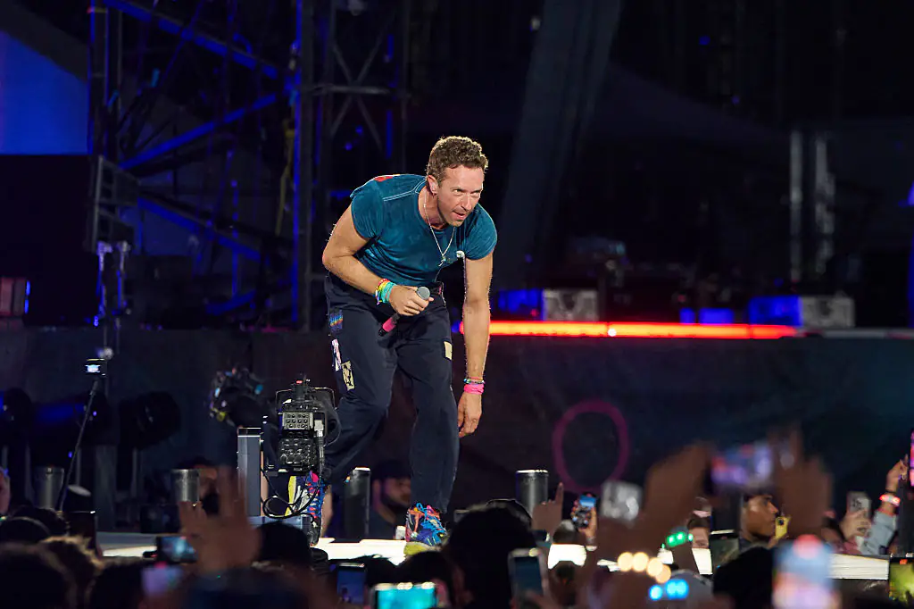 The awkward moment happened at Coldplay's recent show. Credit:  Robert Okine/Getty Images