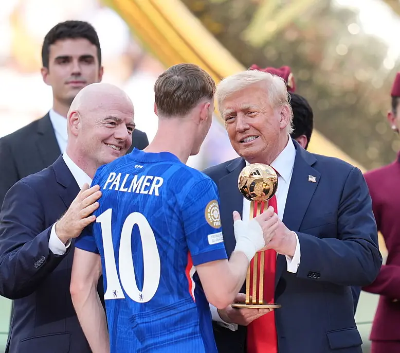 President Donald Trump was part of the trophy celebrations. Credit: Selcuk Acar / Anadolu / Getty Images.