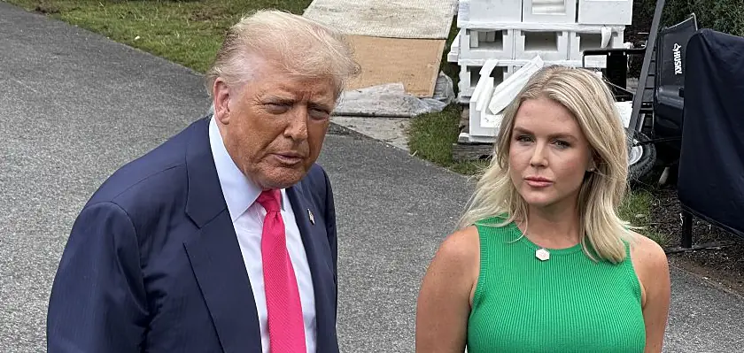 White House press secretary who Trump gushed over has addressed her 32-year age gap with husband