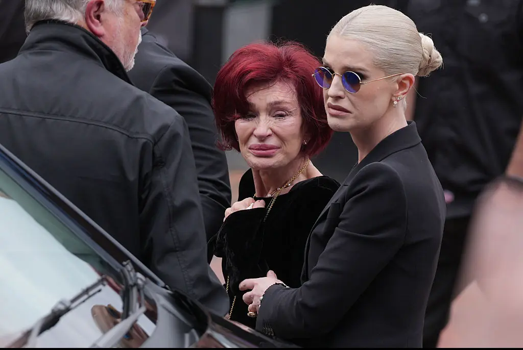 Sharon and the Osbourne family greeted mourners in Birmingham. Credit: Christopher Furlong /  Getty