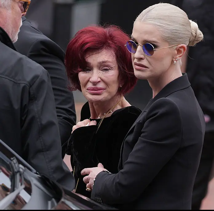 Sharon and the Osbourne family greeted mourners in Birmingham. Credit: Christopher Furlong /  Getty