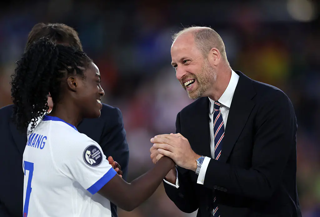 Mystery girl who broke protocol next to Prince William during Euro final trophy presentation spoke out after going viral