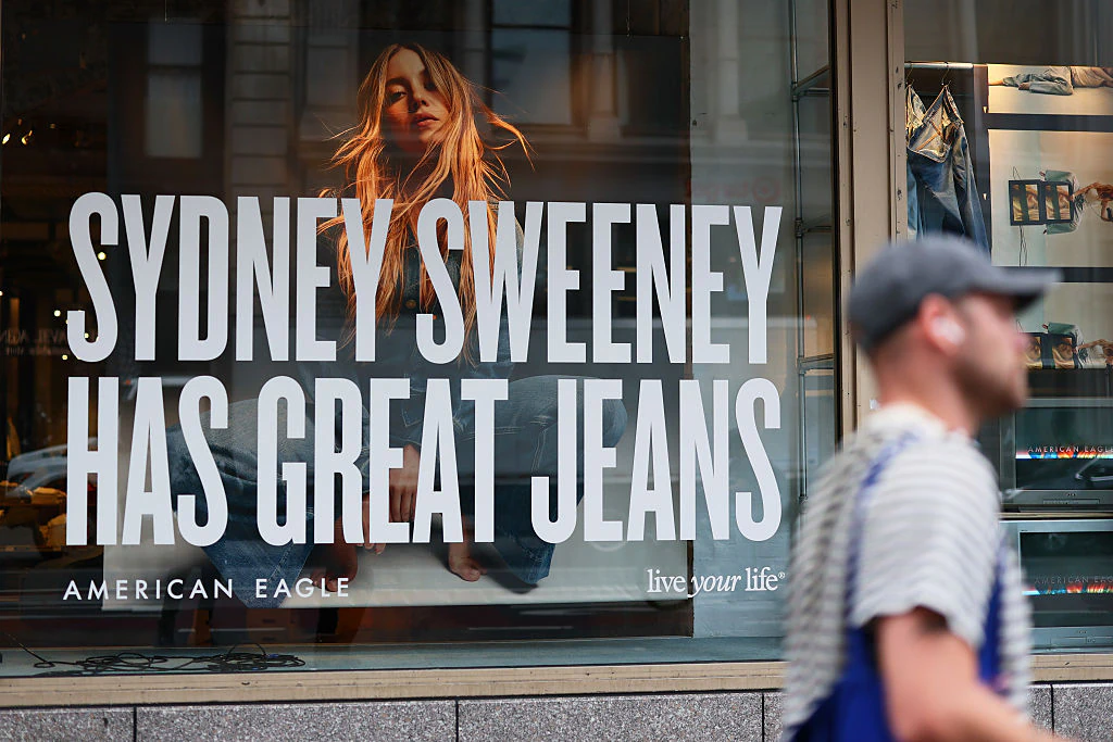 Sweeney's American Eagle campaign sparked backlash. Credit: Michael M. Santiago / Getty