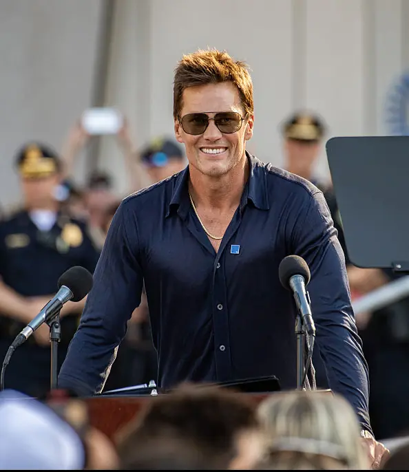 Brady has shared a picture with his son that has caught the eye. Credit: Joseph Prezioso/Anadolu via Getty Images 