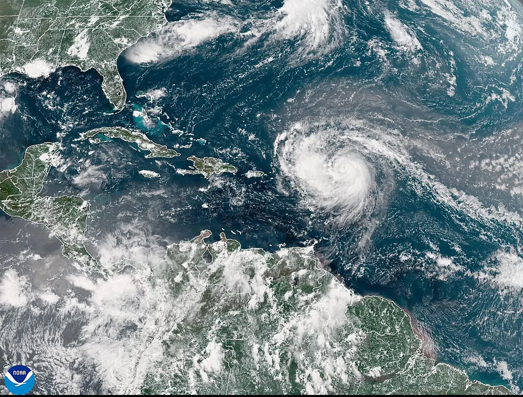 Hurricane Erin. Credit: Handout / Getty
