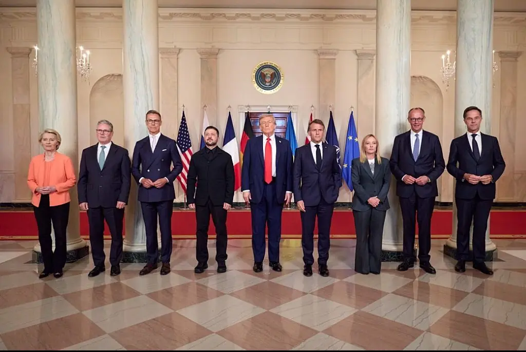 European leaders attend Ukrainian President Zelenskyy's meeting with Trump at the White House. Credit: Anadolu / Getty