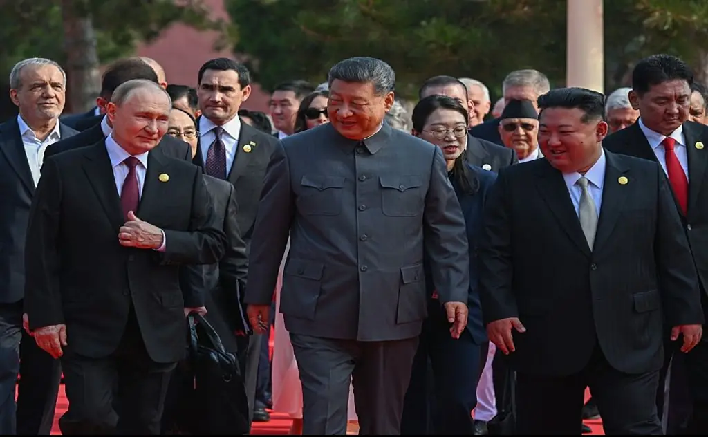 Putin, Xi Xinping, and Kim Jong Un met in China. Credit: Sergey Bobylev / RIA Novosti/Anadolu via Getty Images