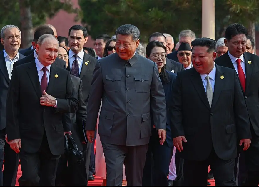 Putin, Xi Xinping, and Kim Jong Un met in China. Credit: Sergey Bobylev / RIA Novosti/Anadolu via Getty Images