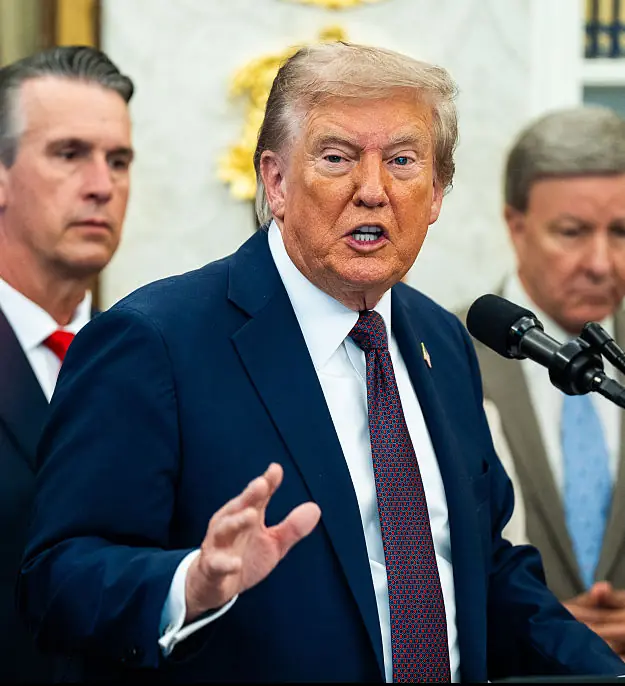 President Donald Trump speaking to the press on September 2. Credit: The Washington Post / Getty Images.