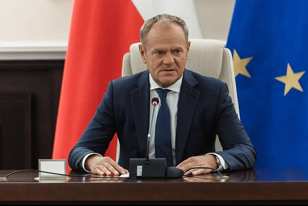 President Tusk has assured that Poland is not at war. Credit: Polish Prime Minister's Office / Handout/Anadolu via Getty Images