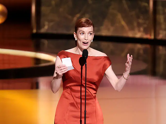 Emmy viewers spot that Britt Lower left 'secret message' on her acceptance speech