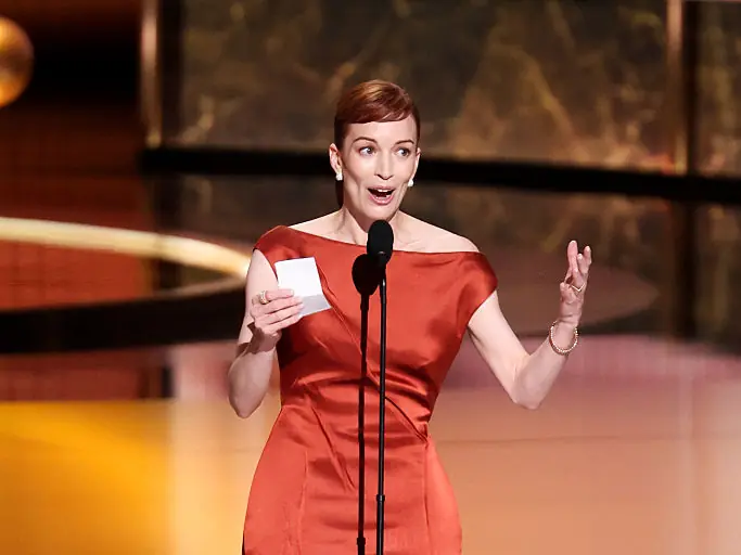 Emmy viewers spot that Britt Lower left 'secret message' on her acceptance speech
