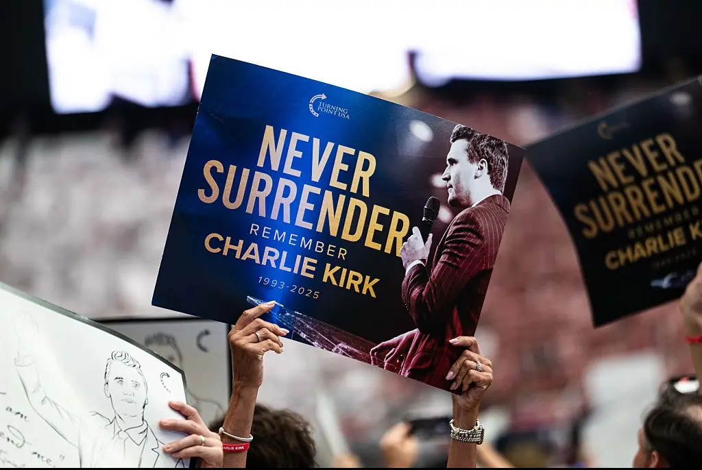 A memorial service for Charlie Kirk was helf State Farm Stadium in Glendale, Arizona,. Credit: Anadolu / Getty