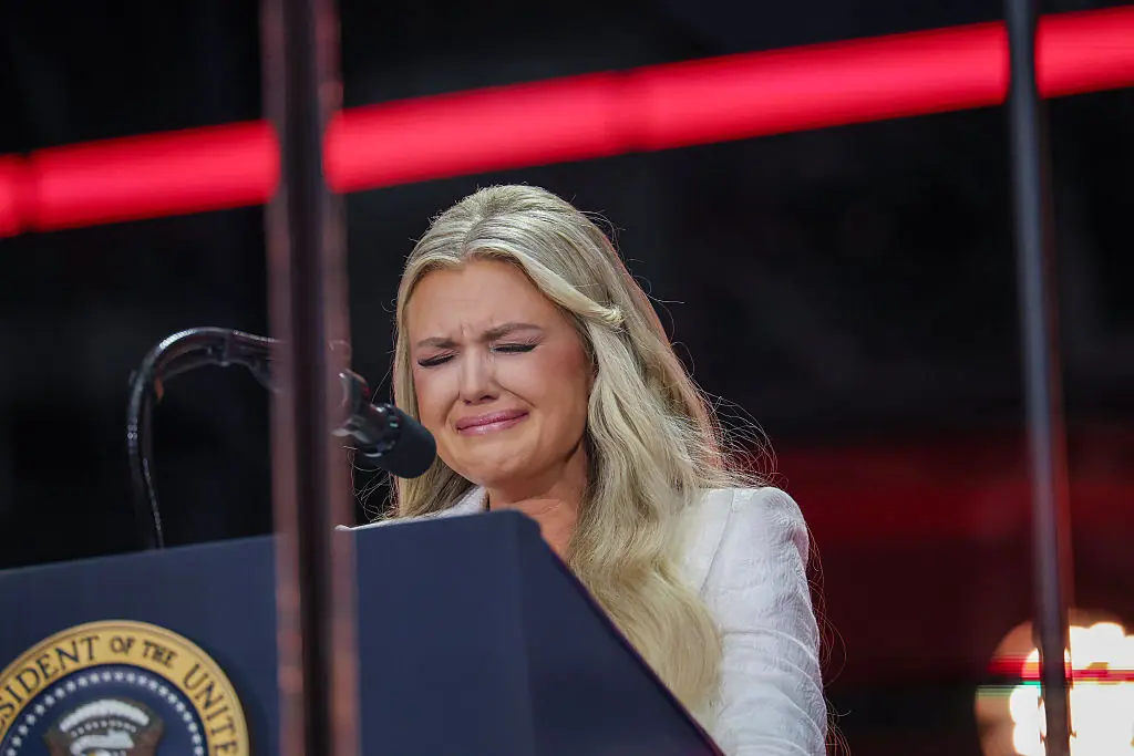 Erika announced at Charlie Kirk's funeral that she forgives his alleged killer. Credit:  Win McNamee / Getty
