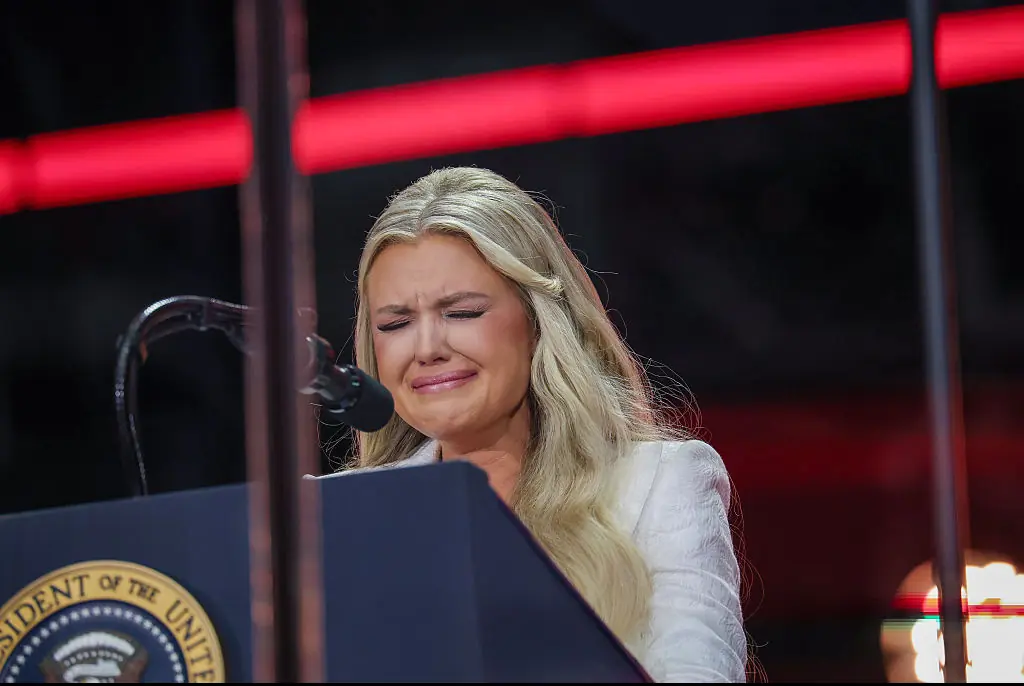 Erika announced at Charlie Kirk's funeral that she forgives his alleged killer. Credit:  Win McNamee / Getty