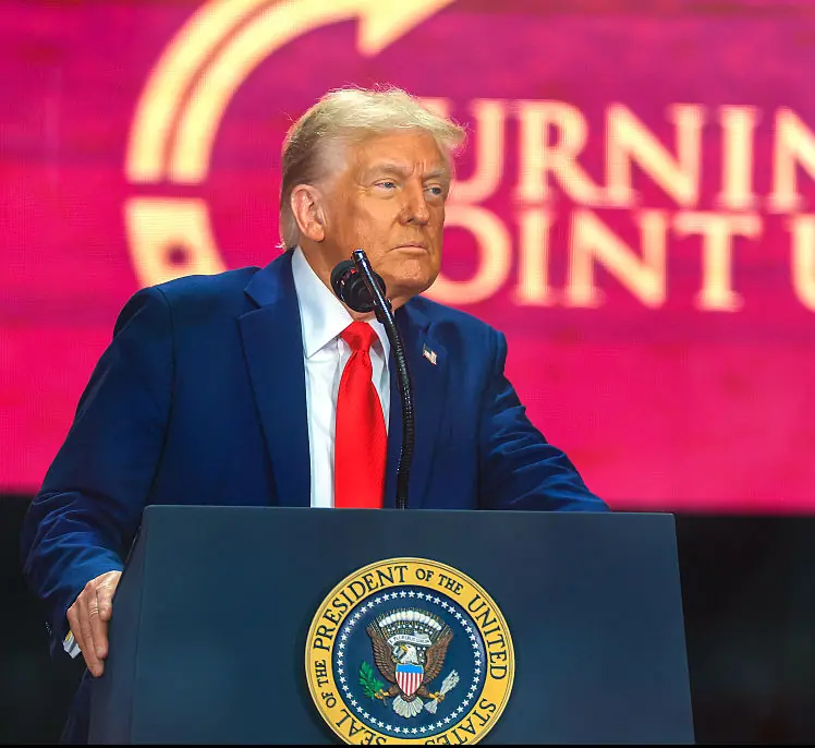 Trump was the last to speak. Credit: Joe Raedle / Getty