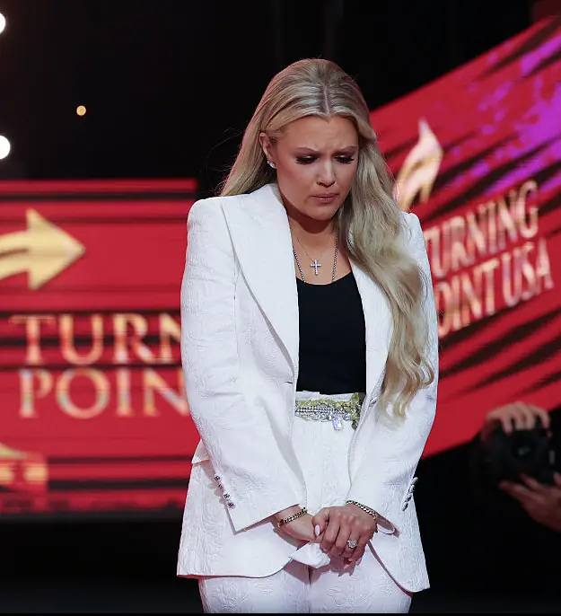 Erika opted to wear mostly white. Credit: Win McNamee / Getty